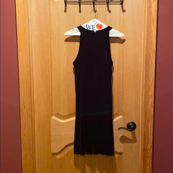 Betsey Johnson Size 2 Suede Maroon Dress - Picture 2 of 3